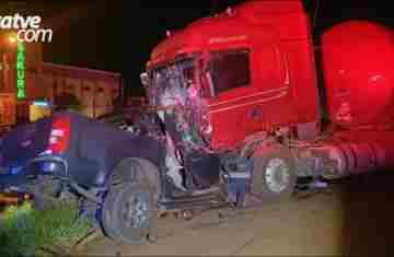 Condutor morre em colisão frontal com caminhão na BR-369 em Cascavel